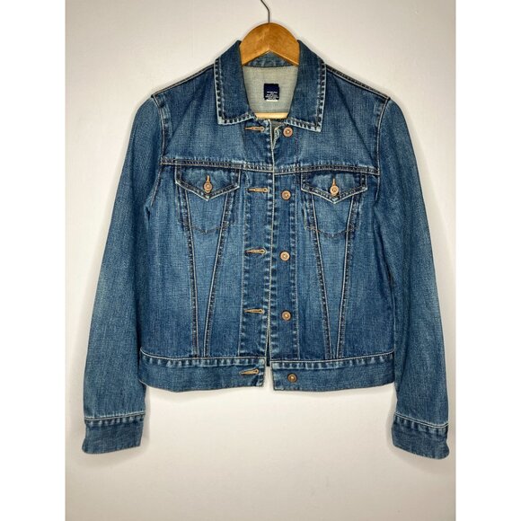 Gap Womens Small Blue Denim Jean Jacket Size Small - Picture 1 of 6